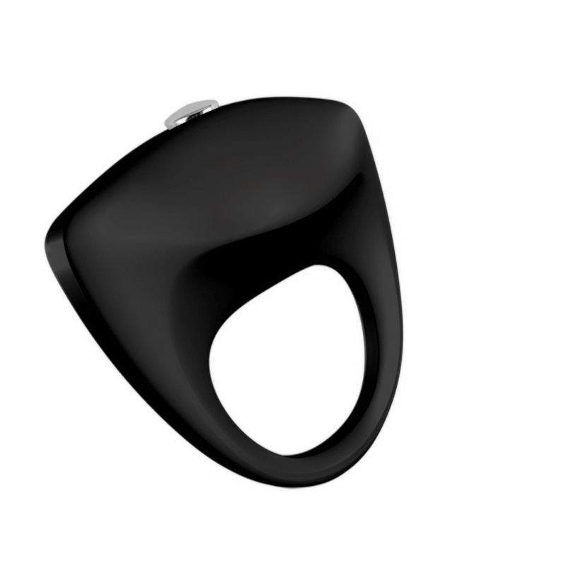 Эрекционное кольцо с вибрацией "Meng Lian" черное  